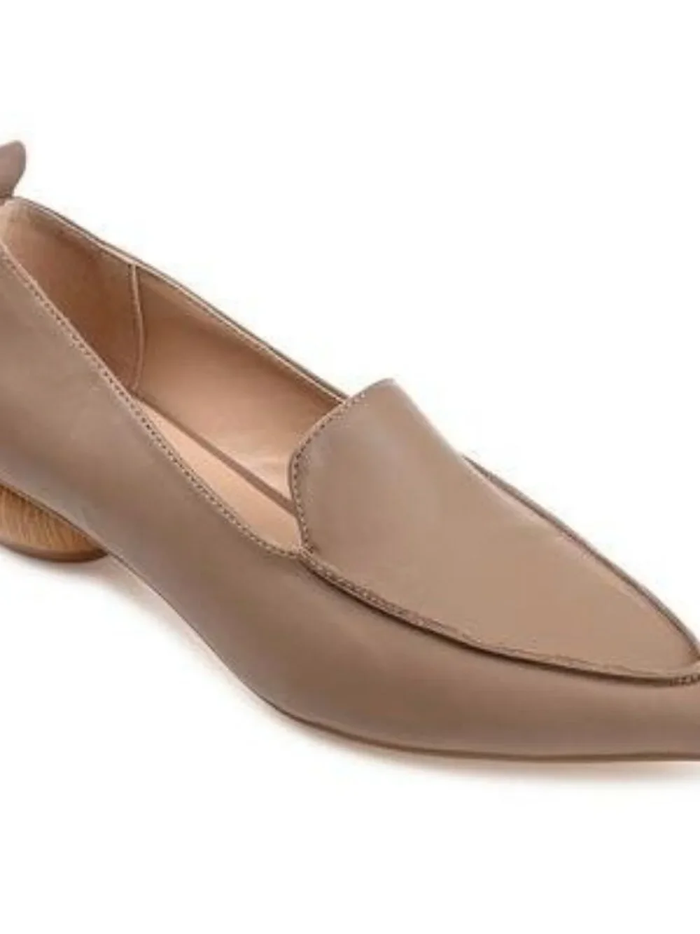 Journee Collection Maggs Taupe Pointed Toe Loafers Low Heel Women's Size 8 New